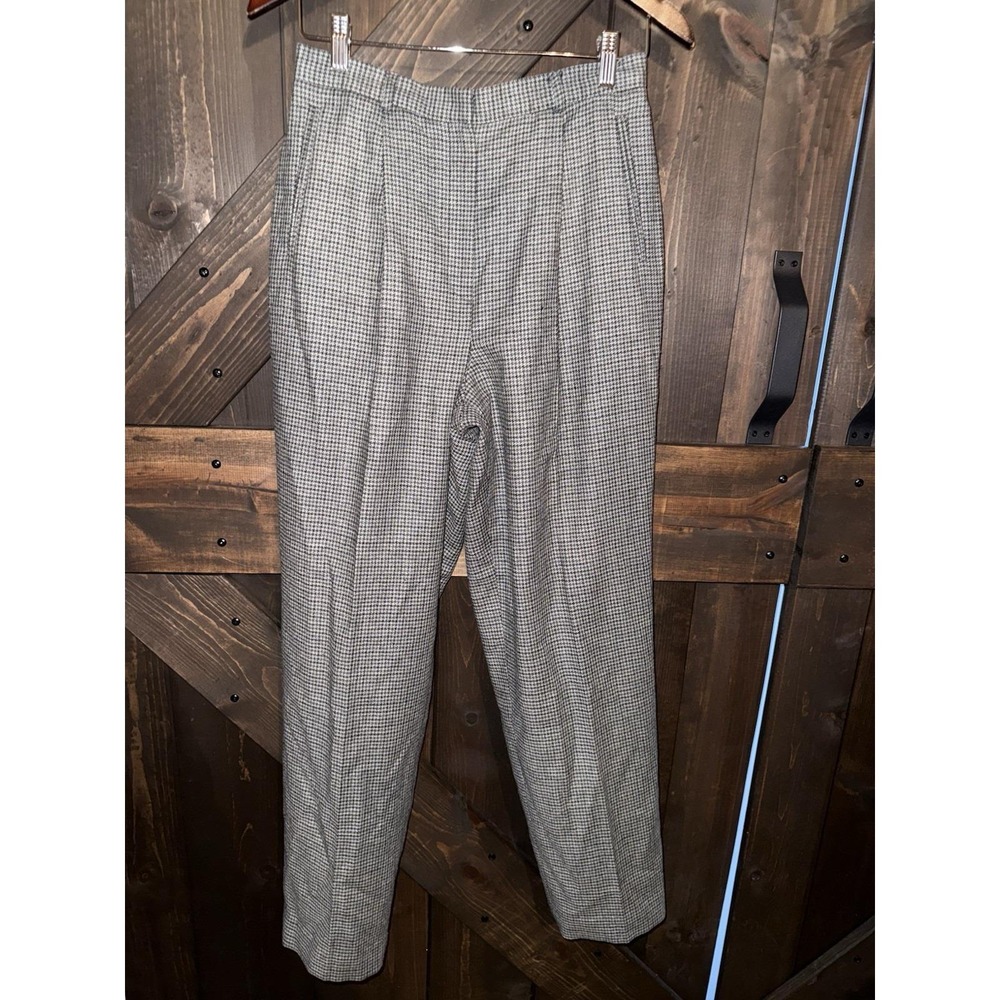 Vintage 90s Lauren Ralph Lauren Women's Sz 8 100% Pure New Wool Plaid Pants